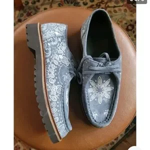 Urban Outfitters Blue Paisley Geoff Wallabee Derby shoes 8M urban outfitters mens shoes products for sale | eBay main image 4